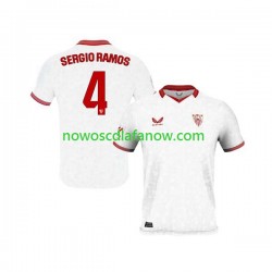 Koszulka Sevilla FC Sergio Ramos 4 Męska Domowy Komplet 2023-2024 Krótkie Rękawy