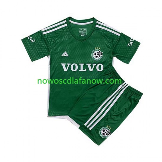 Koszulka Maccabi Haifa Dziecięca Domowy Komplet 2023-2024 Krótkie Rękawy