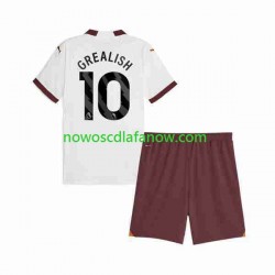 Koszulka Manchester City Jack Grealish 10 Dziecięca Wyjazdowy Komplet 2023-2024 Krótkie Rękawy