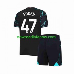 Koszulka Manchester City Phil Foden 47 Dziecięca Trzeci Komplet 2023-2024 Krótkie Rękawy