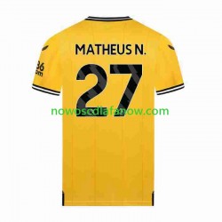 Koszulka Wolverhampton Wanderers Matheus Nunes 27 Męska Domowy Komplet 2023-2024 Krótkie Rękawy