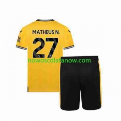 Koszulka Wolverhampton Wanderers Matheus Nunes 27 Dziecięca Domowy Komplet 2023-2024 Krótkie Rękawy