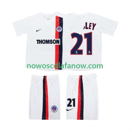 Koszulka AC Milan WESLEY 21 2003 Retro Dziecięca Wyjazdowy Komplet 2002 Krótkie Rękawy