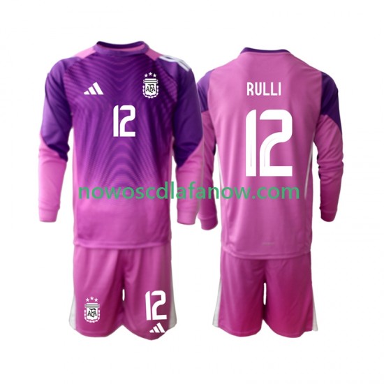 Koszulka Reprezentacja Argentyny Geronimo Rulli 12 Bramkarskie Dziecięca Domowy Komplet 2025 Długie Rękawy