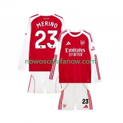 Koszulka Arsenal Merino 23 Dziecięca Domowy Komplet 2025-2026 Długie Rękawy