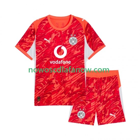 Koszulka Borussia Dortmund Bramkarskie Dziecięca Wyjazdowy Komplet 2025-2026 Krótkie Rękawy