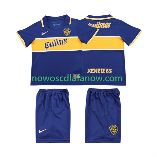 Koszulka CA Boca Juniors 1996 1997 Retro Dziecięca Domowy Komplet Krótkie Rękawy
