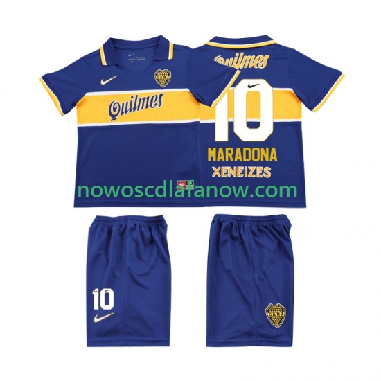 Koszulka CA Boca Juniors MARADONA 10 1996 1997 Retro Dziecięca Domowy Komplet Krótkie Rękawy