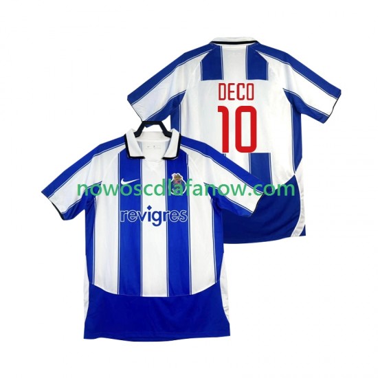Koszulka FC Porto DECO 10 2003 Retro Męska Domowy Komplet 2004 Krótkie Rękawy