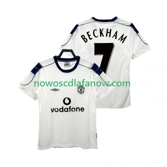 Koszulka Manchester United BECKHAM 7 2000 2001 Retro Męska Wyjazdowy Komplet Krótkie Rękawy