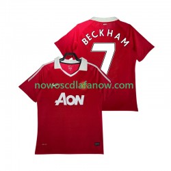 Koszulka Manchester United BECKHAM 7 Retro Męska Domowy Komplet 2011 2010 Krótkie Rękawy