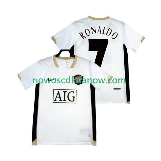 Koszulka Manchester United RONALDO 7 -2007 Retro Męska Wyjazdowy Komplet 2006 Krótkie Rękawy