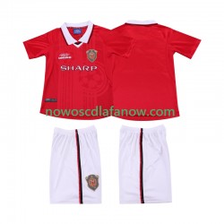 Koszulka Manchester United 2000 Retro Dziecięca Domowy Komplet 1999 Krótkie Rękawy