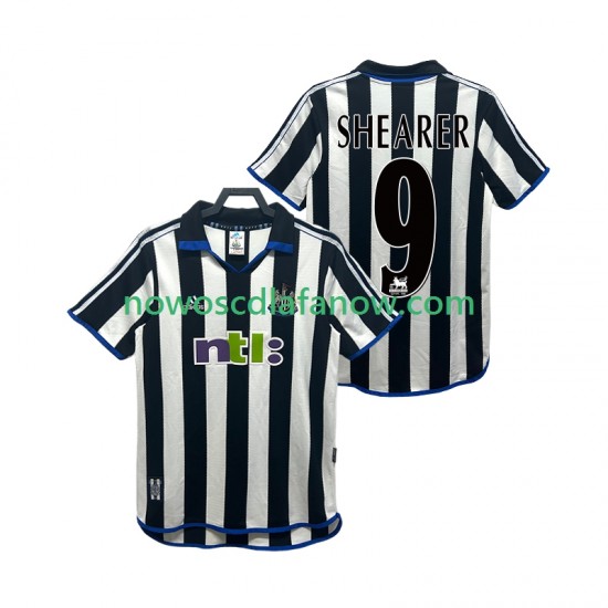 Koszulka Newcastle United SHEARER 9 2000 2001 Retro Męska Domowy Komplet Krótkie Rękawy