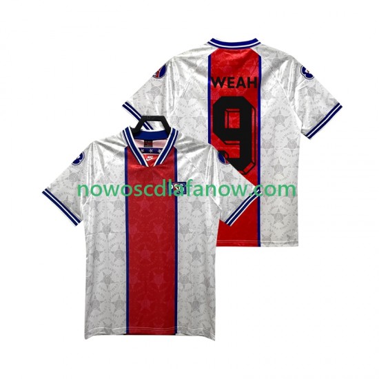 Koszulka Paris Saint-Germain WEAH 9 1995 Retro Męska Wyjazdowy Komplet 1994 Krótkie Rękawy