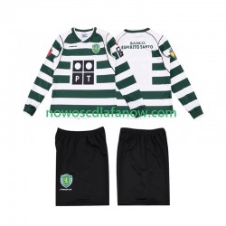 Koszulka Sporting CP 2001 2003 Retro Dziecięca Domowy Komplet Długie Rękawy