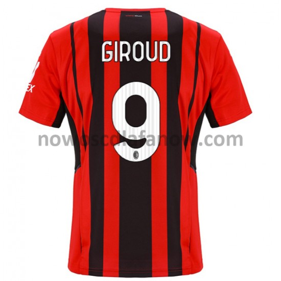 Koszulka AC Milan Olivier Giroud 9 Domowy Komplet 2021-2022 Krótkie Rękawy