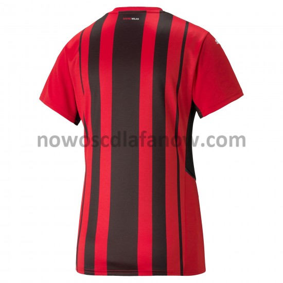 Koszulka AC Milan Damska Domowy Komplet 2021-2022 Krótkie Rękawy