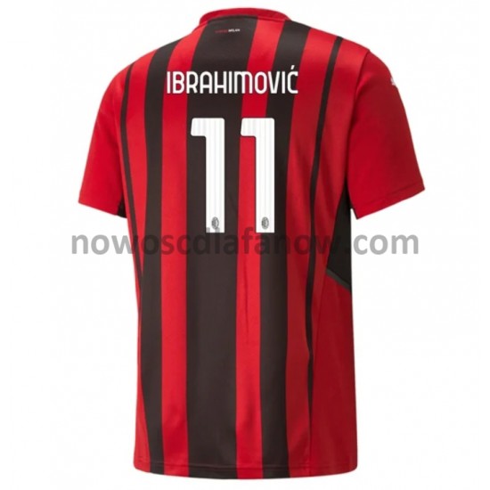 Koszulka AC Milan Zlatan Ibrahimovic 11 Domowy Komplet 2021-2022 Krótkie Rękawy
