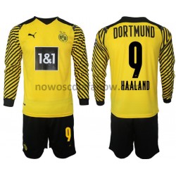 Koszulka Borussia Dortmund Haaland 9 Dziecięca Domowy Komplet 2021-2022 Długie Rękawy