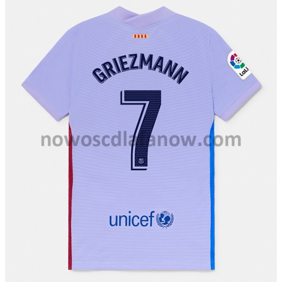 Koszulka FC Barcelona Antoine Griezmann 7 Wyjazdowy Komplet 2021-2022 Krótkie Rękawy