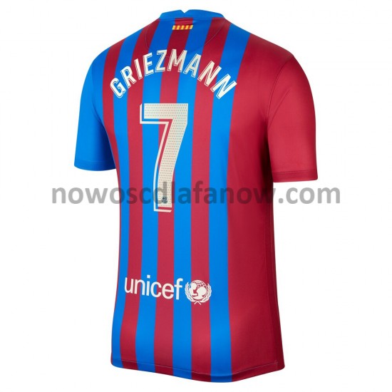 Koszulka FC Barcelona Antoine Griezmann 7 Domowy Komplet 2021-2022 Krótkie Rękawy