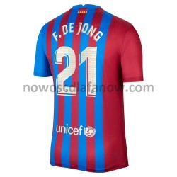 Koszulka FC Barcelona F.De Jong 21 Domowy Komplet 2021-2022 Krótkie Rękawy