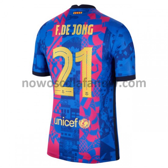 Koszulka FC Barcelona Frenkie de Jong 21 Trzeci Komplet 2021-2022 Krótkie Rękawy
