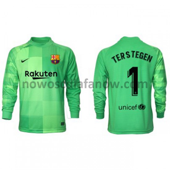 Koszulka FC Barcelona Bramkarskie Ter Stegen 1 Trzeci Komplet 2021-2022 Długie Rękawy