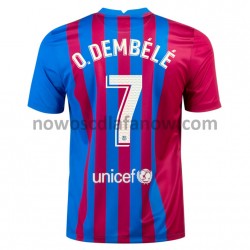 Koszulka FC Barcelona O. Dembele 7 Domowy Komplet 2021-2022 Krótkie Rękawy