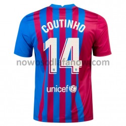 Koszulka FC Barcelona Philippe Coutinho 14 Domowy Komplet 2021-2022 Krótkie Rękawy