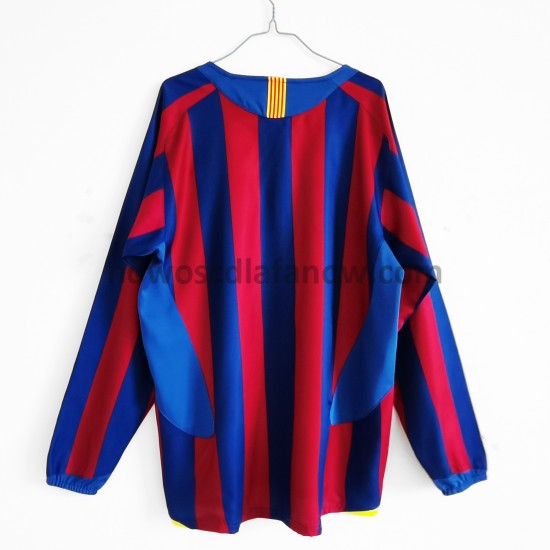Koszulka FC Barcelona Retro Domowy Komplet 2005-2006 Długie Rękawy