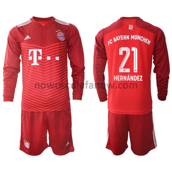 Koszulka Bayern Monachium Lucas Hernandez 21 Dziecięca Domowy Komplet 2021-2022 Długie Rękawy
