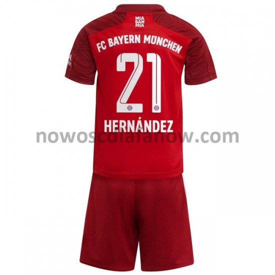 Koszulka Bayern Monachium Lucas Hernandez 21 Dziecięca Domowy Komplet 2021-2022 Krótkie Rękawy