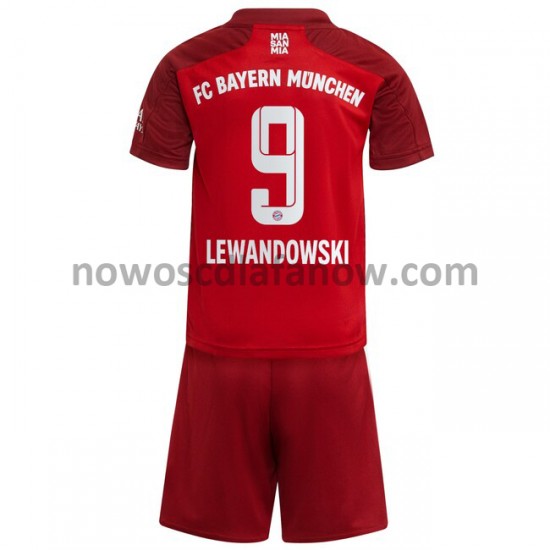 Koszulka Bayern Monachium Robert Lewandowski 9 Dziecięca Domowy Komplet 2021-2022 Krótkie Rękawy