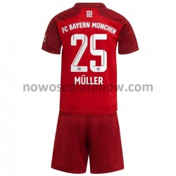 Koszulka Bayern Monachium Thomas Muller 25 Dziecięca Domowy Komplet 2021-2022 Krótkie Rękawy