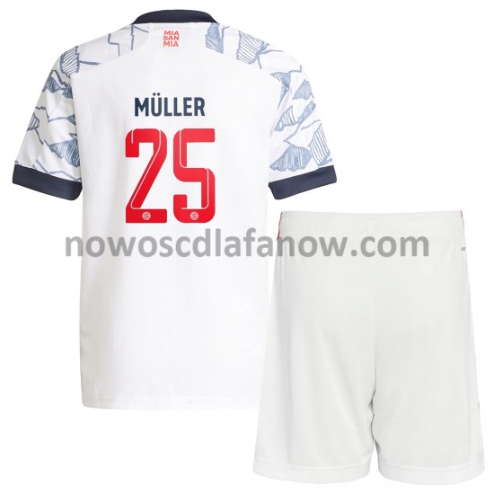 Koszulka Bayern Monachium Thomas Muller 25 Dziecięca Trzeci Komplet 2021-2022 Krótkie Rękawy