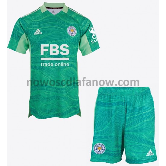 Koszulka Leicester City Bramkarskie Dziecięca Wyjazdowy Komplet 2021-2022 Krótkie Rękawy