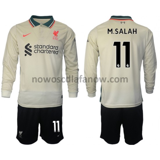 Koszulka Liverpool M.Salah 11 Dziecięca Wyjazdowy Komplet 2021-2022 Długie Rękawy