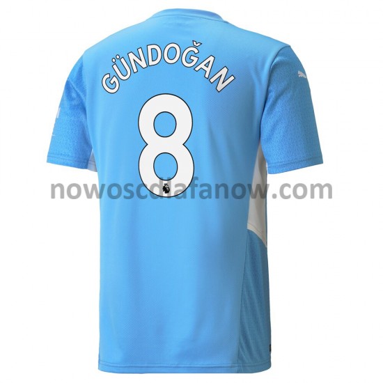 Koszulka Manchester City Ilkay Gundogan 8 Domowy Komplet 2021-2022 Krótkie Rękawy