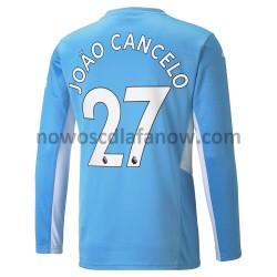 Koszulka Manchester City Joao Cancelo 27 Domowy Komplet 2021-2022 Długie Rękawy