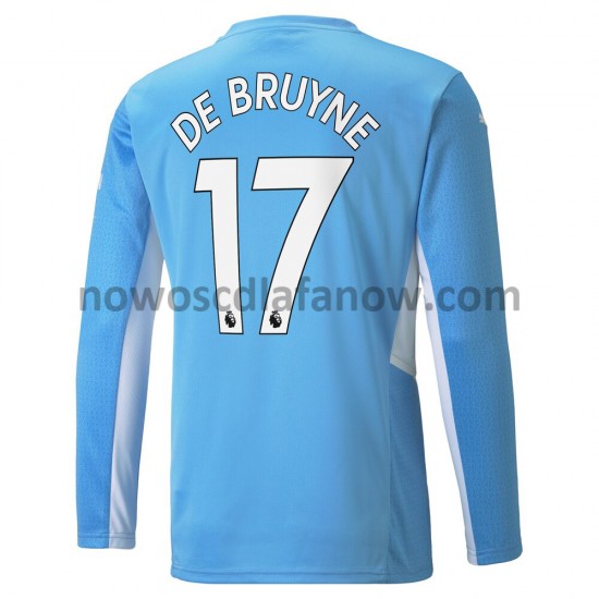 Koszulka Manchester City Kevin De Bruyne 17 Domowy Komplet 2021-2022 Długie Rękawy