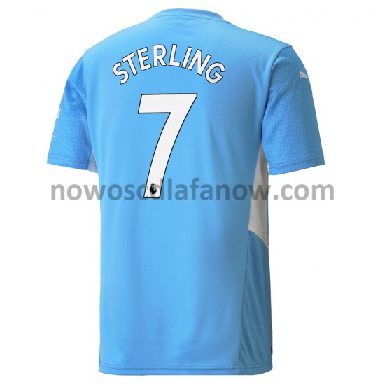 Koszulka Manchester City Raheem Sterling 7 Domowy Komplet 2021-2022 Krótkie Rękawy