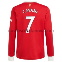 Koszulka Manchester United Edinson Cavani 7 Domowy Komplet 2021-2022 Długie Rękawy