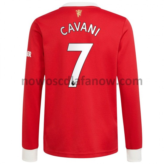 Koszulka Manchester United Edinson Cavani 7 Domowy Komplet 2021-2022 Długie Rękawy