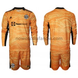 Koszulka Manchester United Bramkarskie Dziecięca Domowy Komplet 2021-2022 Długie Rękawy