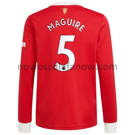 Koszulka Manchester United Harry Maguire 5 Domowy Komplet 2021-2022 Długie Rękawy