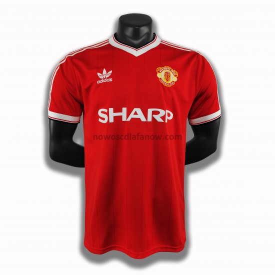 Koszulka Manchester United Retro Domowy Komplet 1984 Krótkie Rękawy
