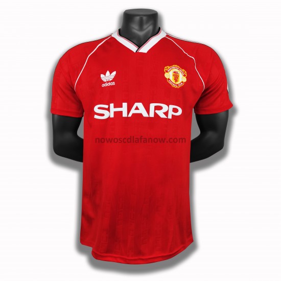Koszulka Manchester United Retro Domowy Komplet 1988 Krótkie Rękawy
