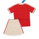 Koszulka Manchester United Retro Dziecięca Domowy Komplet 1984 Krótkie Rękawy